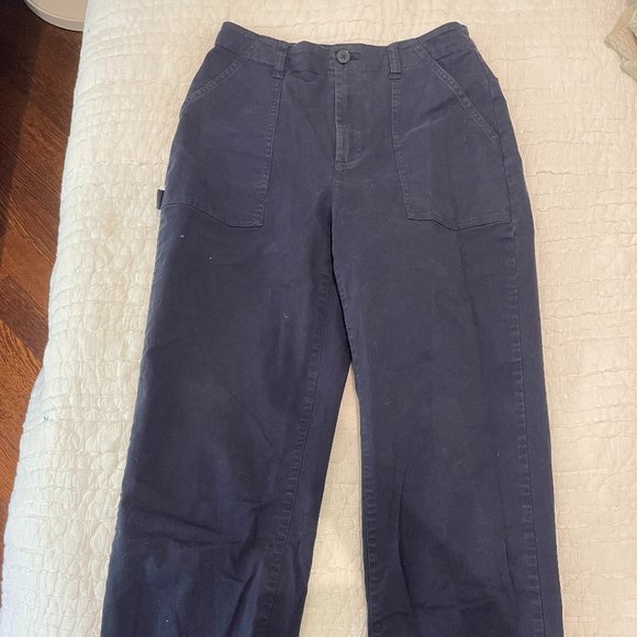 Sunday Best Navy Blue High-Rise Cargo Pants - Picture 2 of 4